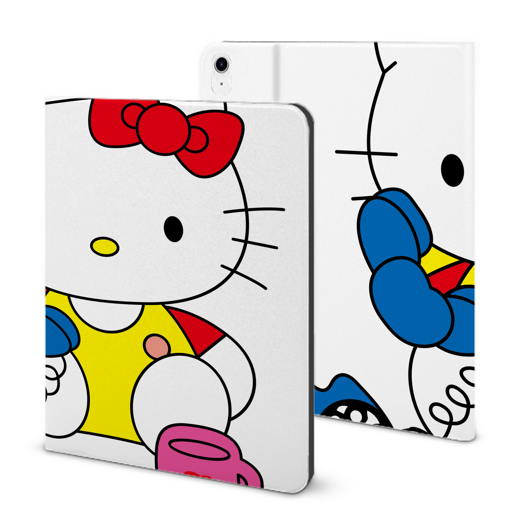 （画像用） Hello Kitty ハローキティ IPad ケース ブック型 PUレザー TPU 耐衝撃 軽量 薄型 ペン収納なし 全面保護 IPad 各モデル対応